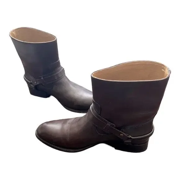 FRYE Lindsay Spur Short Brown Full Grain
Leather Boots Size 9B - Picture 13 of 13